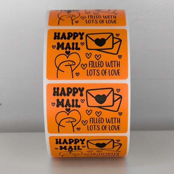 Happy Mail Stickers Filled With Love | Mint Cute Packaging Labels Heart - Picture 11 of 11